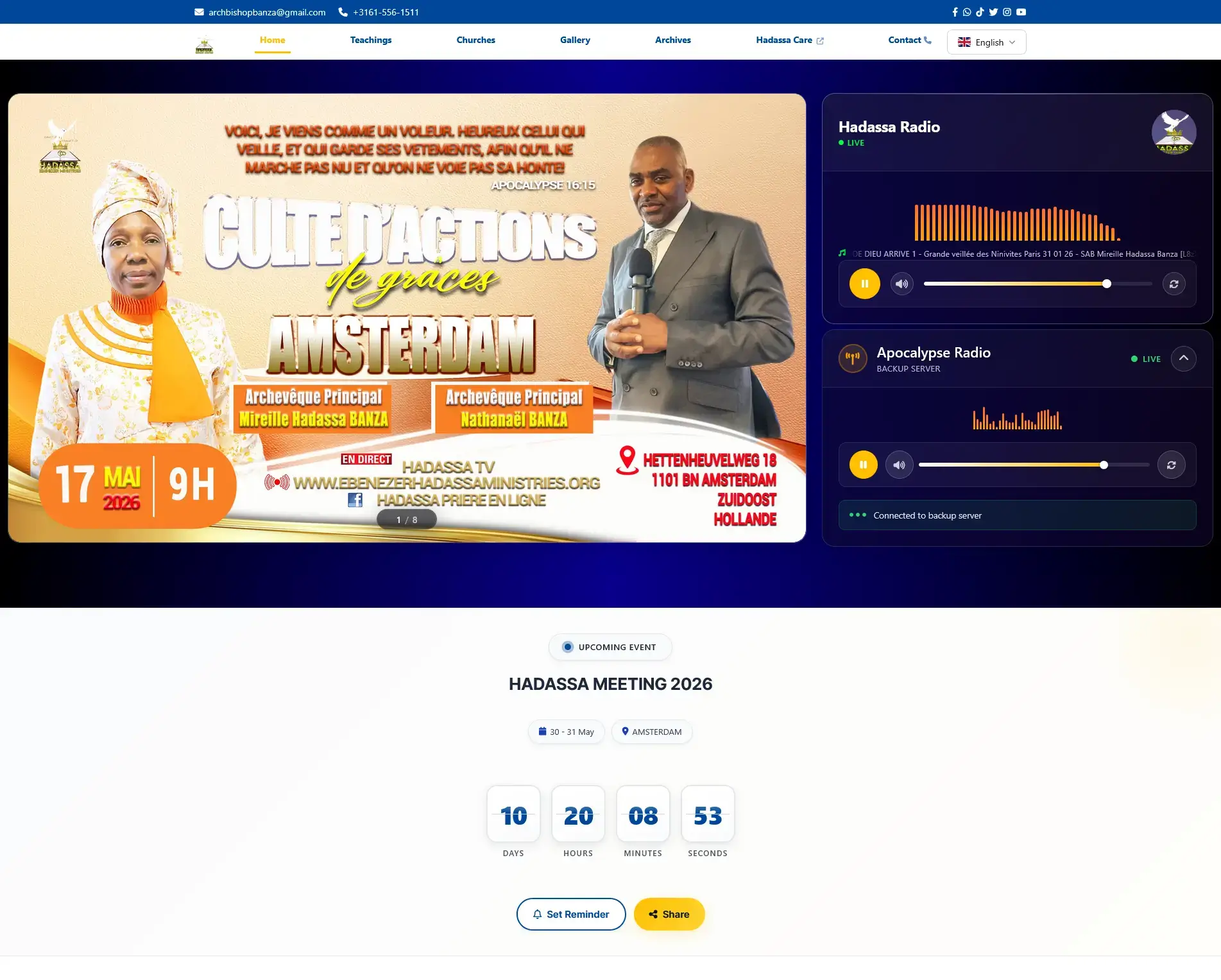 Hadassa-Ebenezer Ministries Website